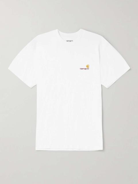 American Script Logo-Embroidered Organic Cotton-Jersey T-Shirt