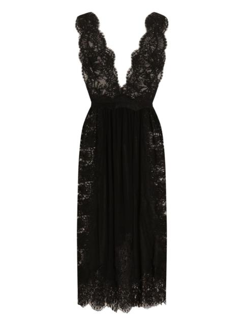 Dolce & Gabbana plunge-neckline lace dress