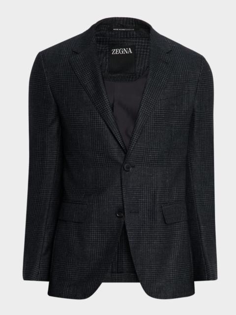 ZEGNA Men's Prince of Wales Notch-Lapel Sport Coat