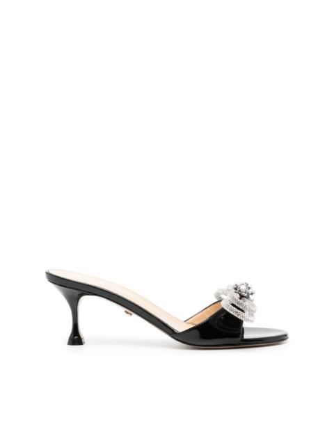 MACH & MACH Double Bow patent-leather sandals