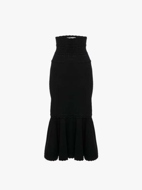 Victoria Beckham Flared Skirt In Black