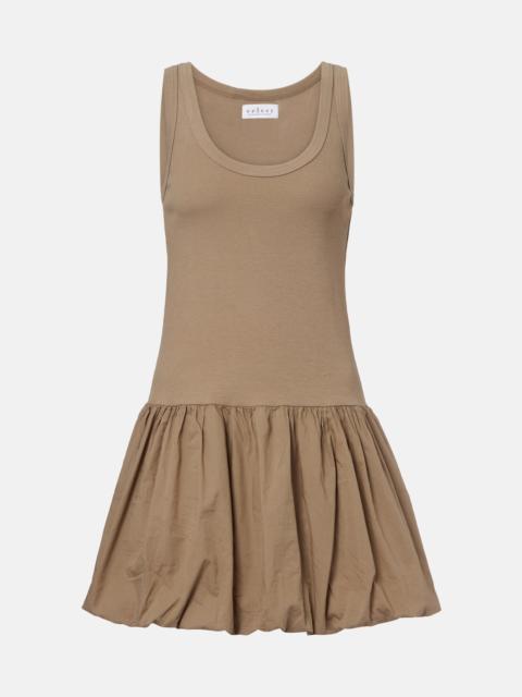 velvet Isla cotton-blend poplin minidress