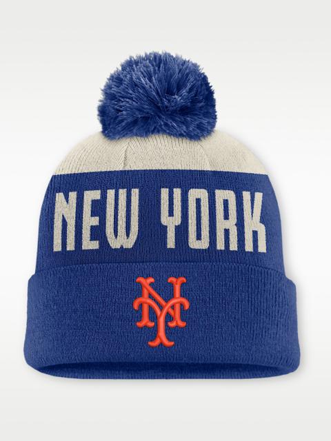Nike New York Mets Cooperstown Peak Men's Nike MLB Cuffed Pom Beanie