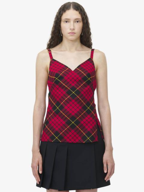 Alexander McQueen Tartan Back Drop Top