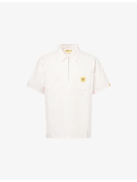 ICECREAM Waitress Half-Zip Woven Work Shirt