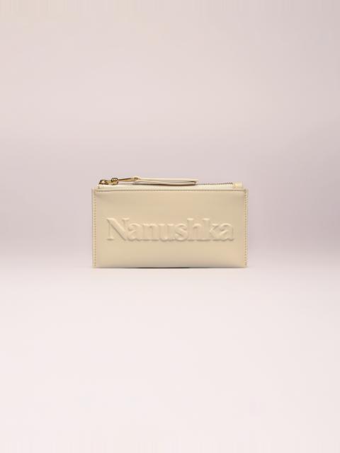 Nanushka LAMARA SMALL - Vegan nappa wallet - Cream