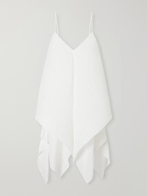 JW Anderson Asymmetric Pleated Crepe De Chine Cami