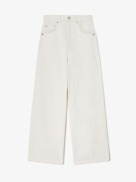 GANNI LARI STRAIGHT JEANS IN WHITE DENIM