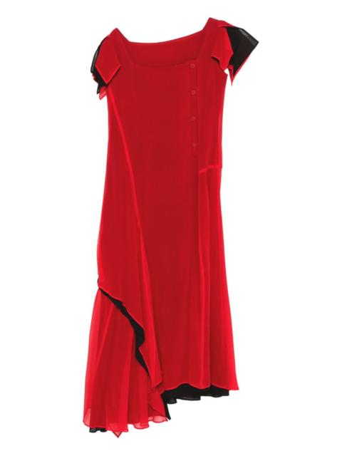 Yohji Yamamoto square-neck draped dress