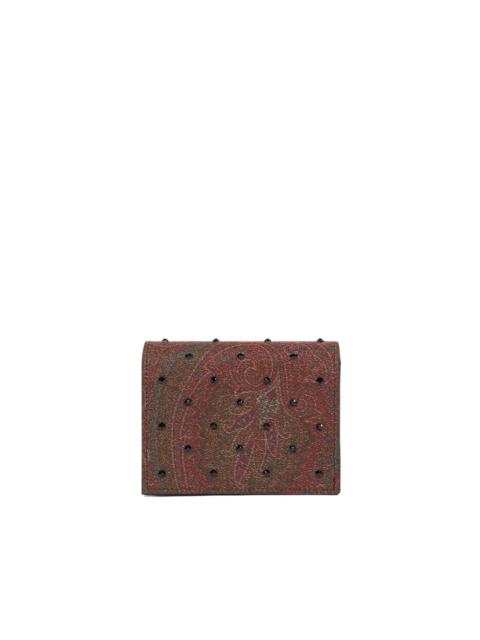 rhinestone paisley bi-fold wallet