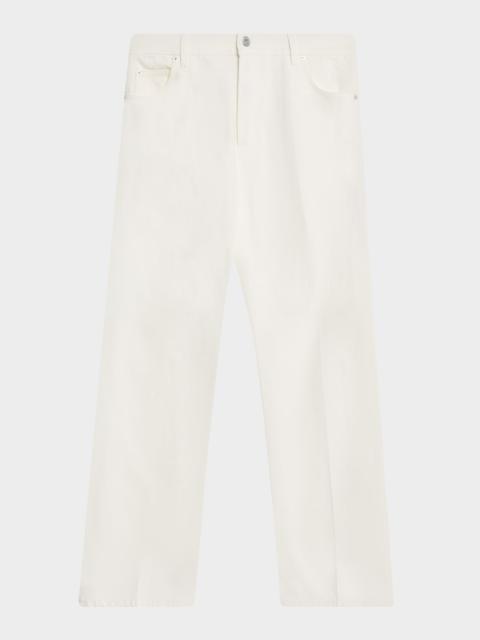 FERRAGAMO Men's Straight-Flare Denim Five-Pocket Pants