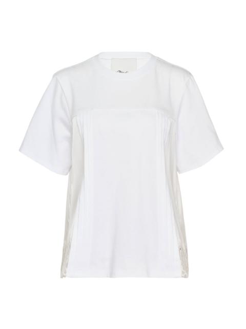 3.1 Phillip Lim Satin Lace Combo Tee