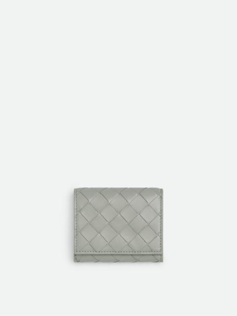 Intrecciato Tri-Fold Zip Wallet