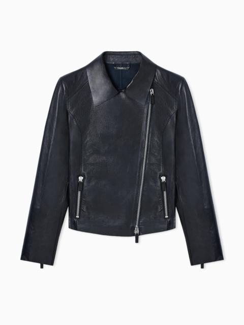 GIORGIO ARMANI NAPPA BIKER JACKET