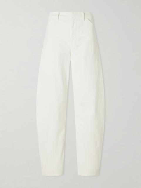 NILI LOTAN Tribeca Cotton-blend Tapered Pants