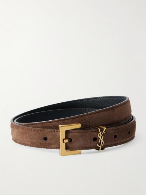 SAINT LAURENT Suede Belt
