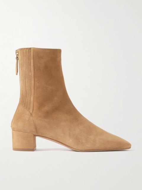 AQUAZZURA Saint Honoré 35 Suede Ankle Boots