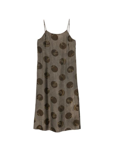 UMA WANG printed slip midi dress