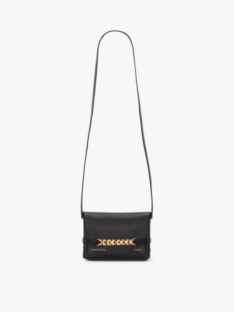 Victoria Beckham Mini Pouch With Long Strap In Black Leather