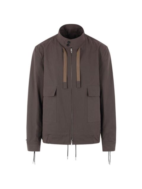 sacai Full-zip drawstring jacket