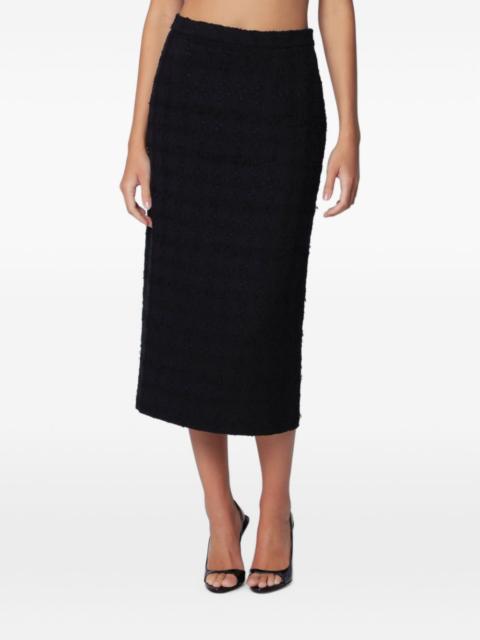 Alessandra Rich bouclé check skirt