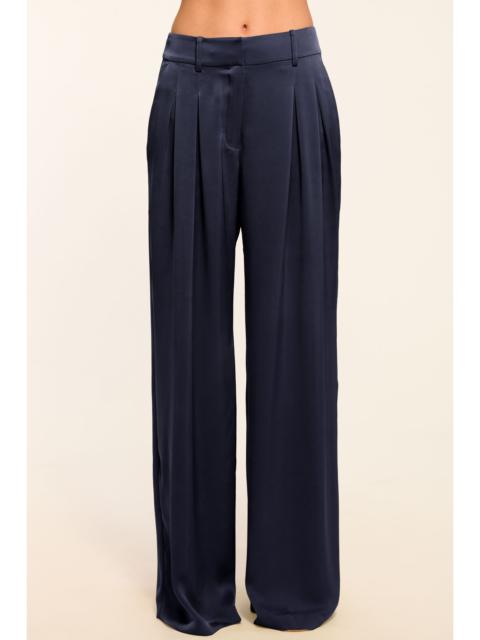 RAMY BROOK Oscar Pleated Wide Leg Pant | NAVY