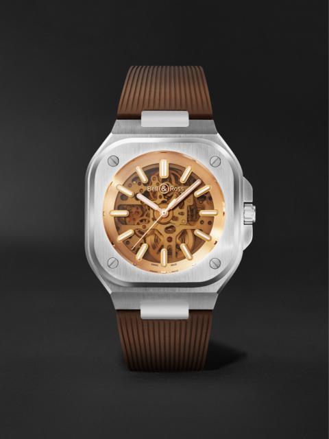 Bell & Ross BR 05 Skeleton Gold Automatic Stainless Steel Watch, Ref. BR05A-CH-SKST/SRB