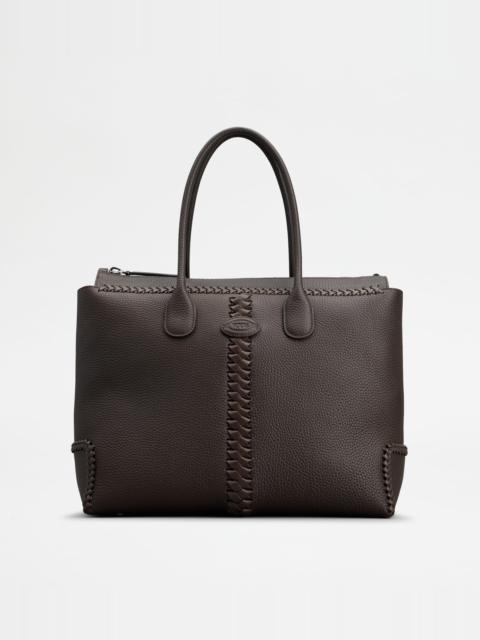 TOD'S DI BAG IN LEATHER LARGE - BROWN
