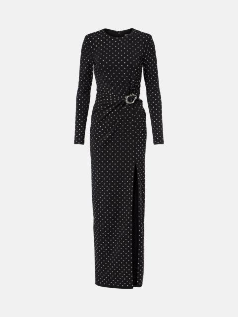 ROLAND MOURET Embellished gathered jersey gown