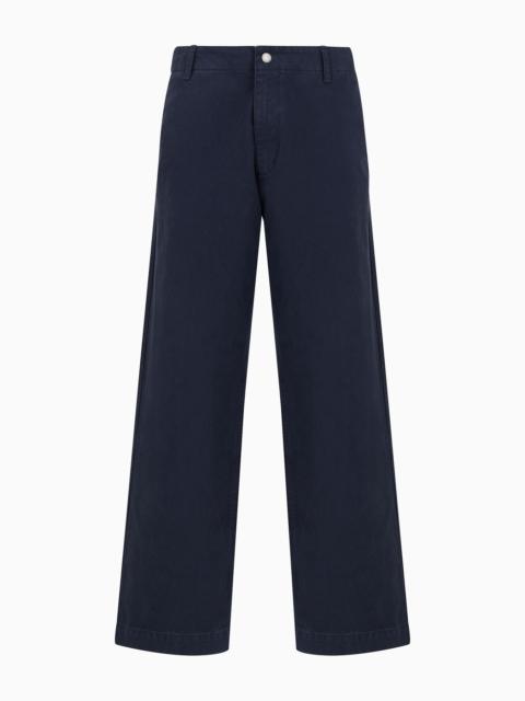 Emporio Armani Sustainability Values Capsule Collection organic bull trousers