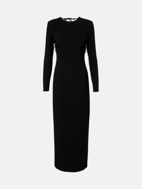 ROTATE Sequined open-back crêpe maxi dress