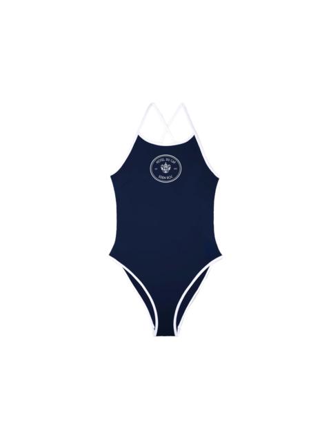 Sporty & Rich Sporty & Rich Eden Crest Bathing Suit Navy/White