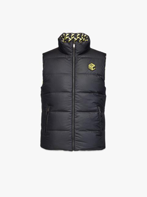 MCM Men’s Cubic Monogram Print Reversible Vest in ECONYL®