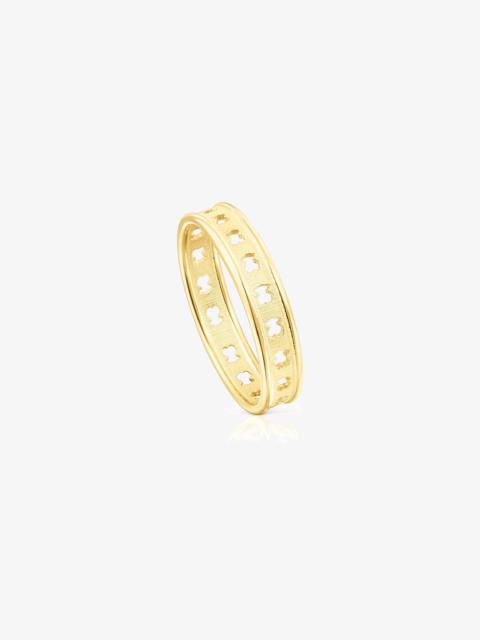 TOUS Silver TOUS Bear Row ring with bear silhouettes
