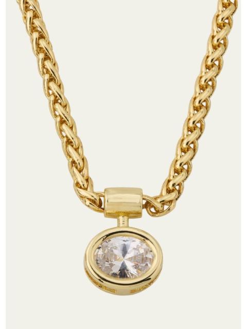 SHASHI Bezel Solitaire Olympia Necklace