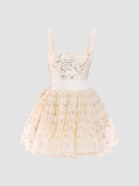 ZHIVAGO Women's Doll Sequin-Embellished A-Line Mini Dress - Ivory