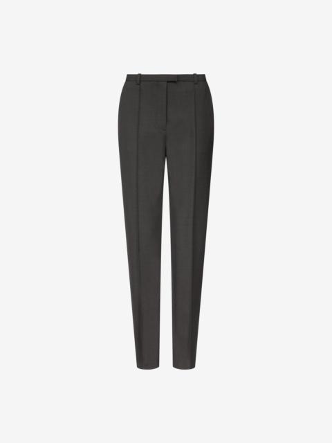 Loulou de Saison Loulou de Saison Malka Lds Fitted Leg Trousers - Brown Melange