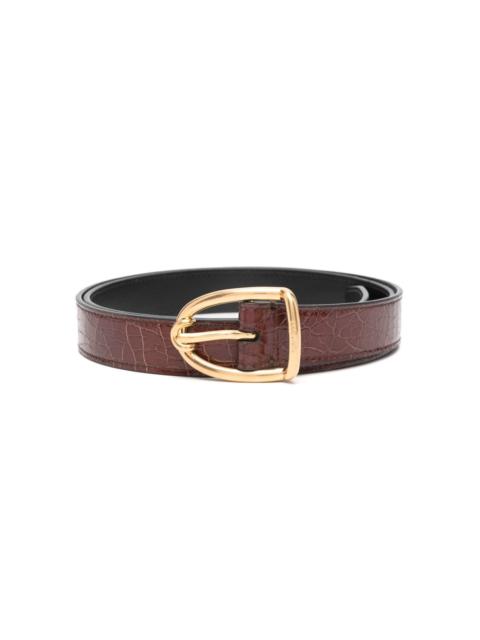 TOM FORD crocodile-effect leather belt