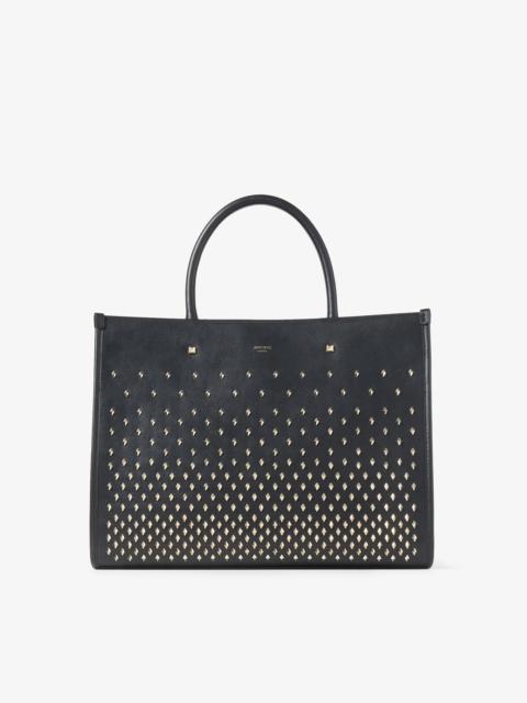 JIMMY CHOO Varenne M Tote
Black Leather Tote Bag with Studs