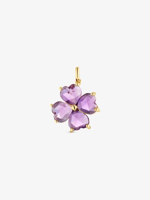 TOUS 18K solid gold Pendant with amethyst Daisy