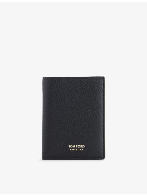TOM FORD Logo-Embossed Grained-Leather Card Holder