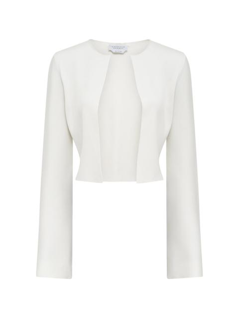 GABRIELA HEARST Antheia Cropped Knit Jacket in Ivory Silk