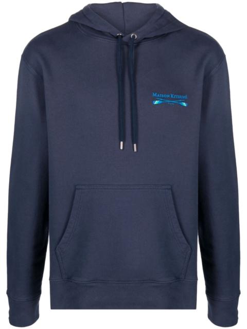 Maison Kitsuné Oars logo-embroidered hoodie