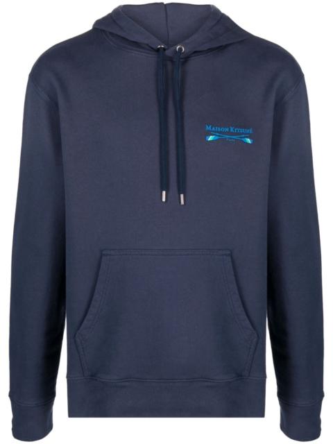 Oars logo-embroidered hoodie