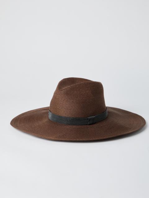 Brunello Cucinelli Hemp and cotton hat with precious band