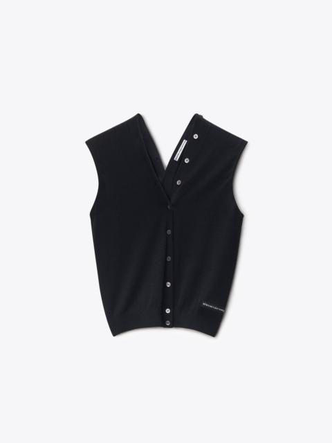 Alexander Wang CONTINUOUS PLACKET TANK TOP CARDIGAN