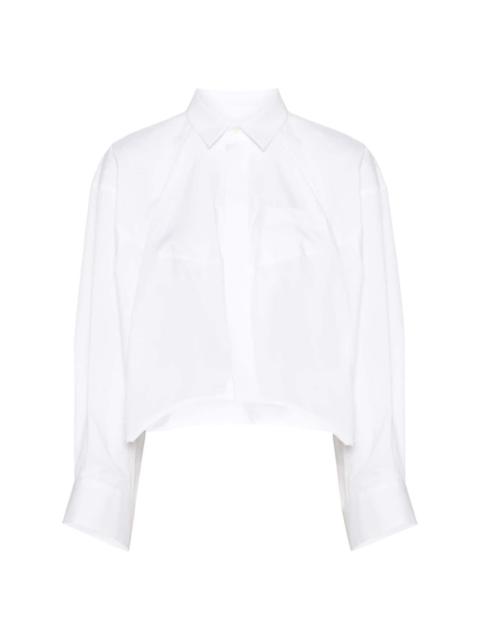 wide-sleeve poplin shirt