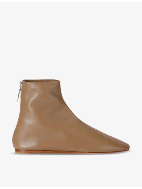 LE MONDE BÉRYL Luna pointed-toe leather ankle boots