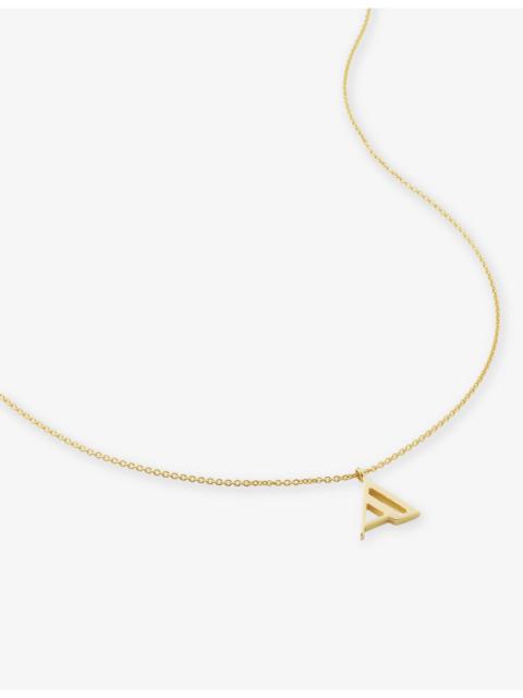 MONICA VINADER A letter-charm 18ct yellow gold-plated vermeil recycled sterling-silver pendant necklace