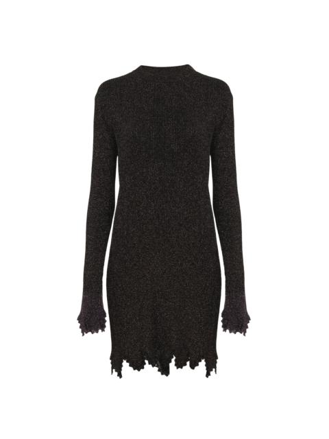 FITTED SCALLOP DRESS IN VISCOSE-BLEND KNIT